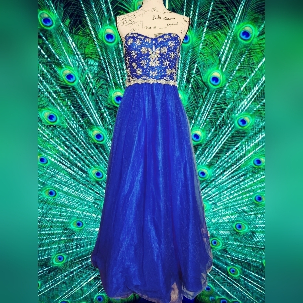 Steppin' Out Royal Blue Strapless Dress
